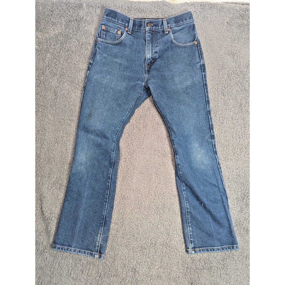 Levis 517 Bootcut Jeans Mens W29 L30 Blue Denim Stretch Classic Western